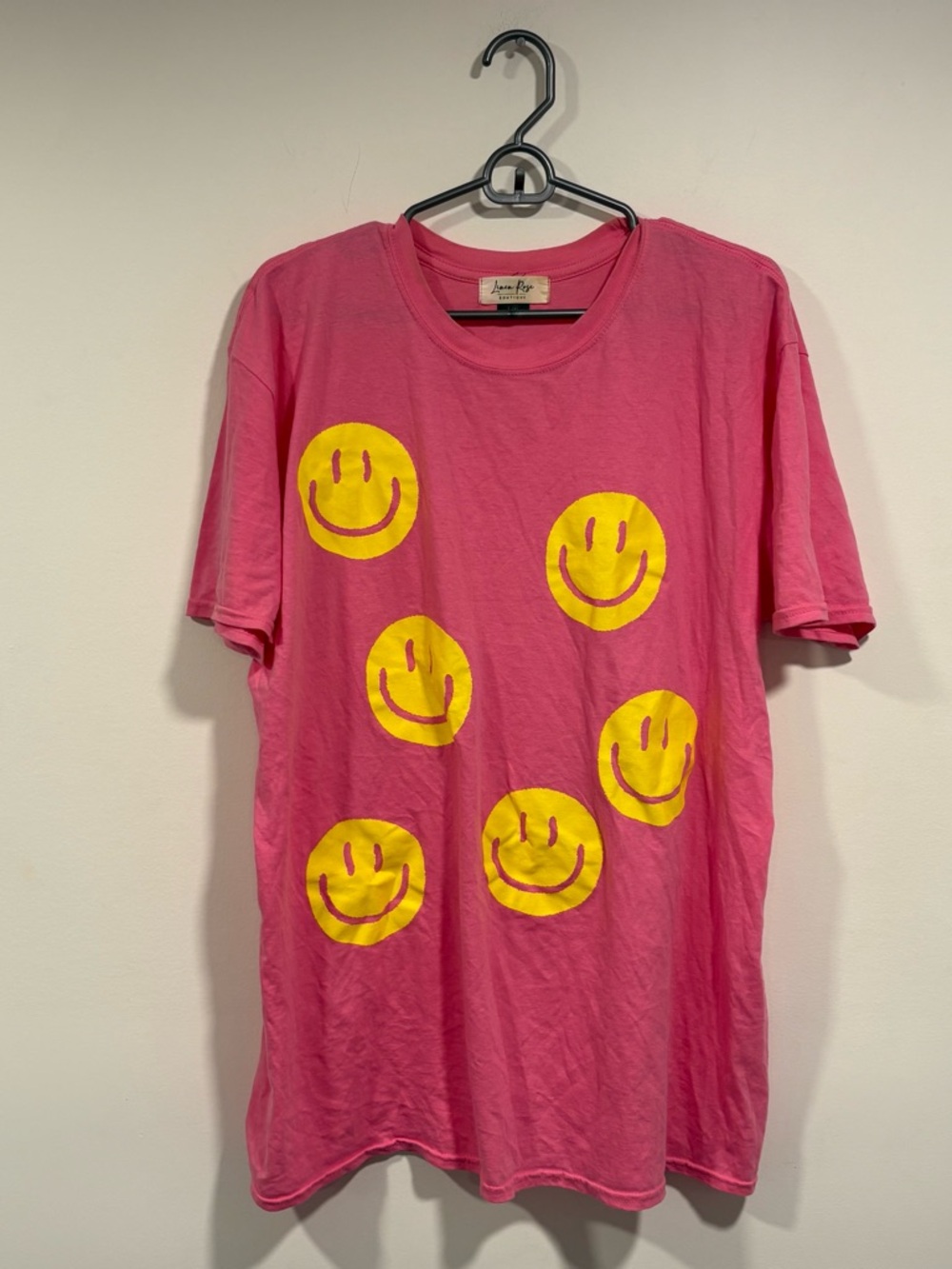 Anna Sui Pink Short Sleeve Smile Face Tee